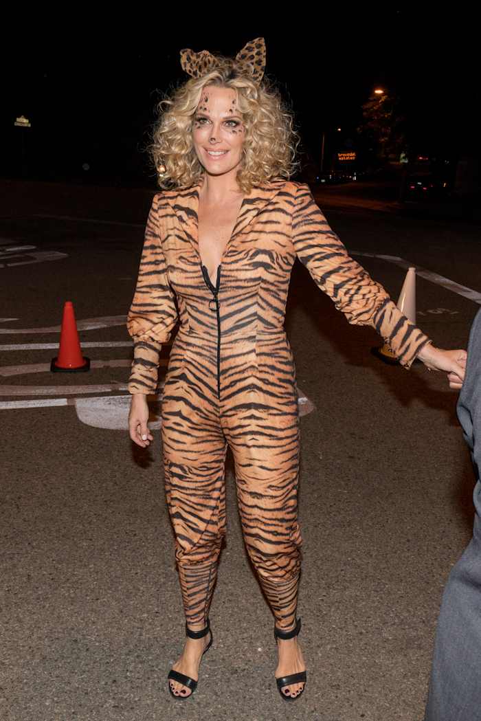 Molly Sims is seen celebrating Halloween in Beverly Hills.